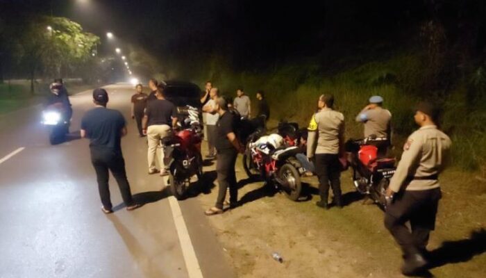 Polisi Tindak Tegas Balap Liar di Jalan Raya Mata Kucing, 9 Remaja Diamankan
