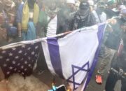 Aksi Solidaritas untuk Palestina di Jakarta: Massa Bakar Bendera Israel dan AS