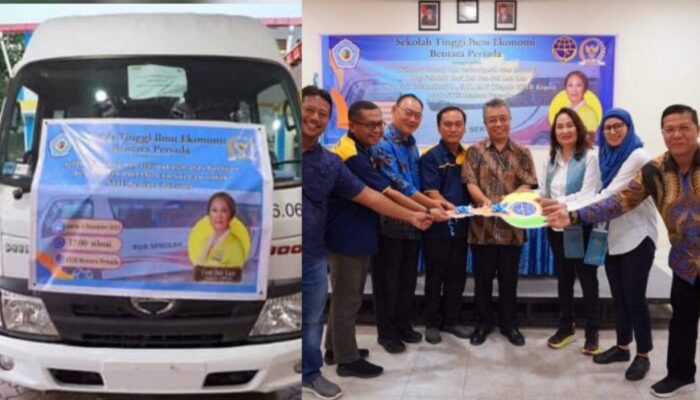 Cen Sui Lan Wujudkan Bantuan Mobil Bus STIE Bentara Persada Batam