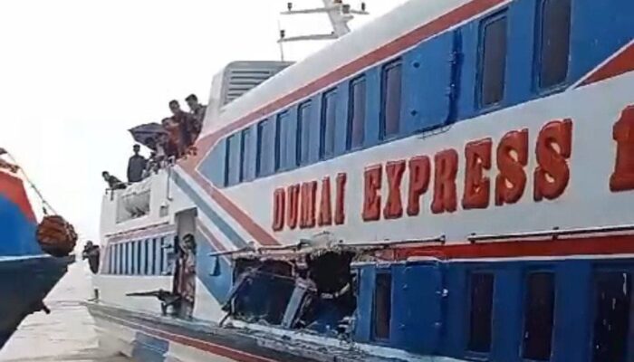 VIDEO: Detik-detik Dumai Line 3 Tabrak Dumai Express 12 di Pelabuhan Selatpanjang