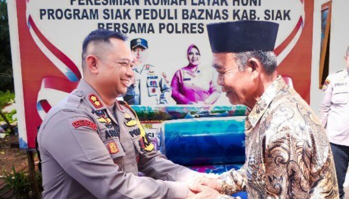 Polres Siak Beri Bantuan Rumah Layak Huni Bagi Warga, Kerjasama dengan Baznas