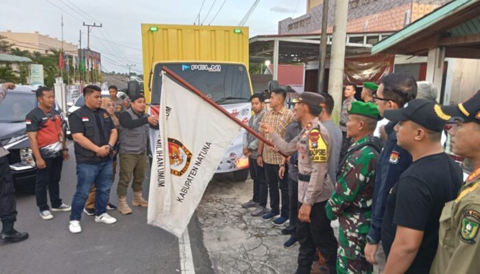 Distribusi Logistik Pilkada di Natuna ke Kecamatan Pulau-Pulau Dikawal Ketat TNI/Polri