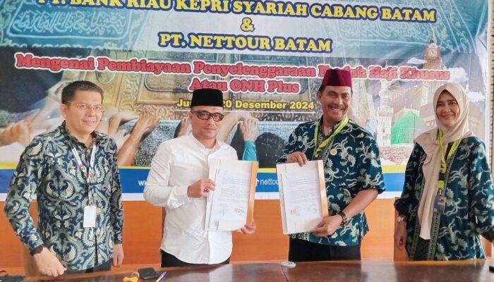 Nettour Batam dan Bank Riau Kepri Syariah Permudah Pembiayaan ONH Plus dengan Skema Tabungan