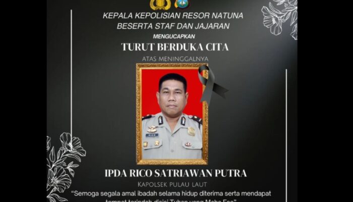 Kabar Duka, Kapolsek Pulau Laut Ipda Rico Meninggal