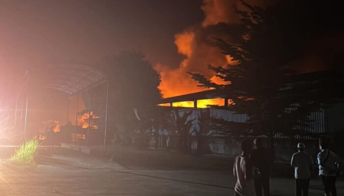 Gudang Limbah B3 PT Desa Air Cargo di Batam Terbakar Hebat, Dentuman Keras dan Api Membumbung Tinggi