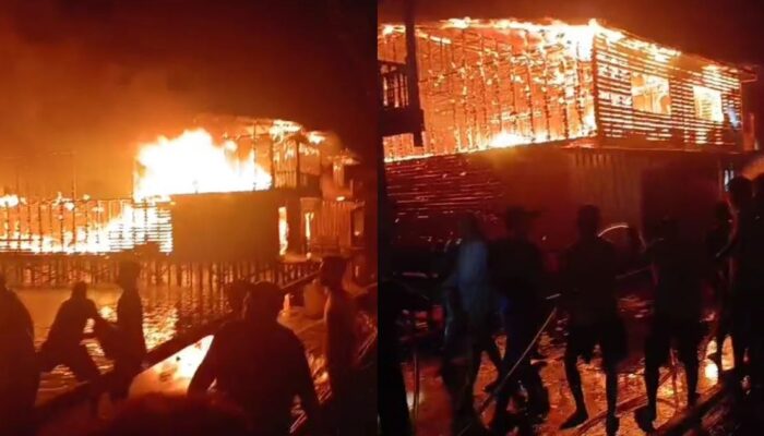 Dini Hari Mencekam, Kebakaran Besar Terjadi di Sedanau Natuna