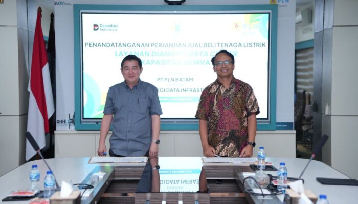 PLN Batam Tandatangani Perjanjian Penyediaan Listrik Premium dengan PT Teknologi Data Infrastruktur