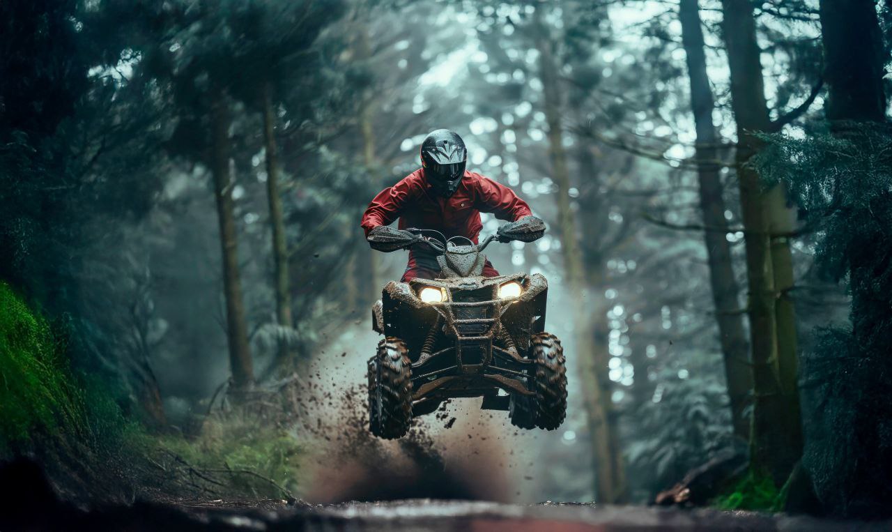 Wisatawan mengendarai ATV di trek menantang Harris Resort Waterfront Batam