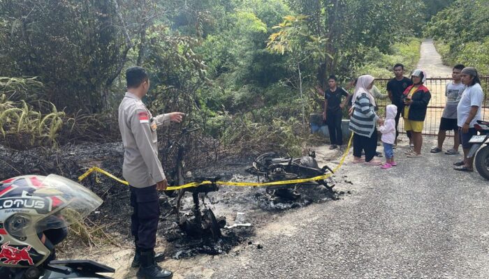 Asyik Mandi di Air Terjun Pongkar, Dua Pemuda di Karimun Kaget Motornya Hangus Terbakar di Parkiran