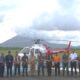 Sekda Natuna dan Danlanud RSA meninjau Helikopter Water Bombing BNPB untuk penanganan Karhutla.