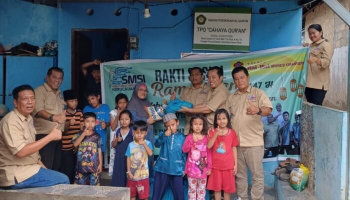 Rangkaian HUT ke-9, SMSI Kepri Berbagi Kebahagiaan dengan Anak Yatim di Bulan Ramadan