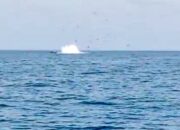 Aksi pengeboman ikan di Natuna.