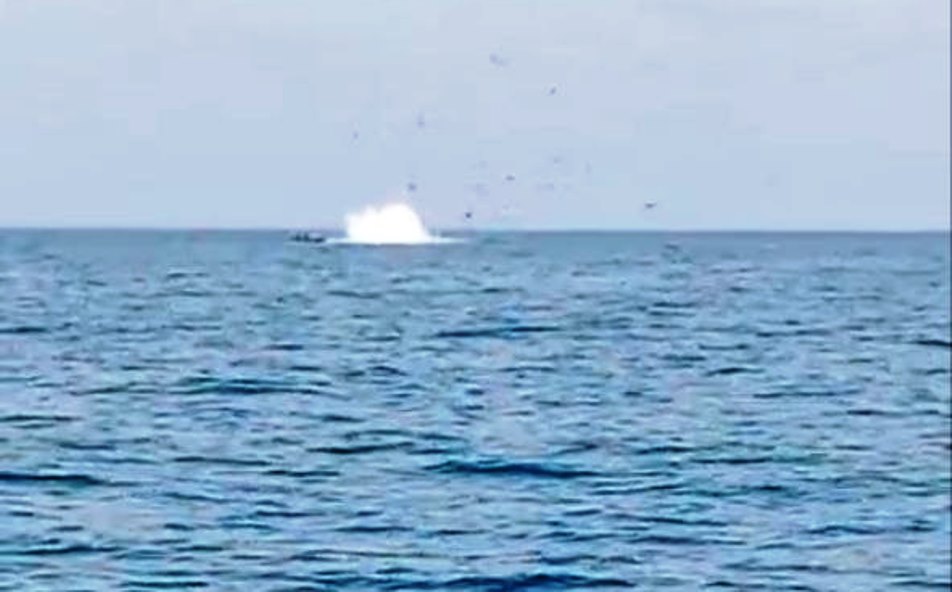 Aksi pengeboman ikan di Natuna.