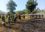 Respon cepat ditunjukkan oleh prajurit Batalyon Komposit 1/Gardapati dalam menanggulangi bencana kebakaran hutan dan lahan