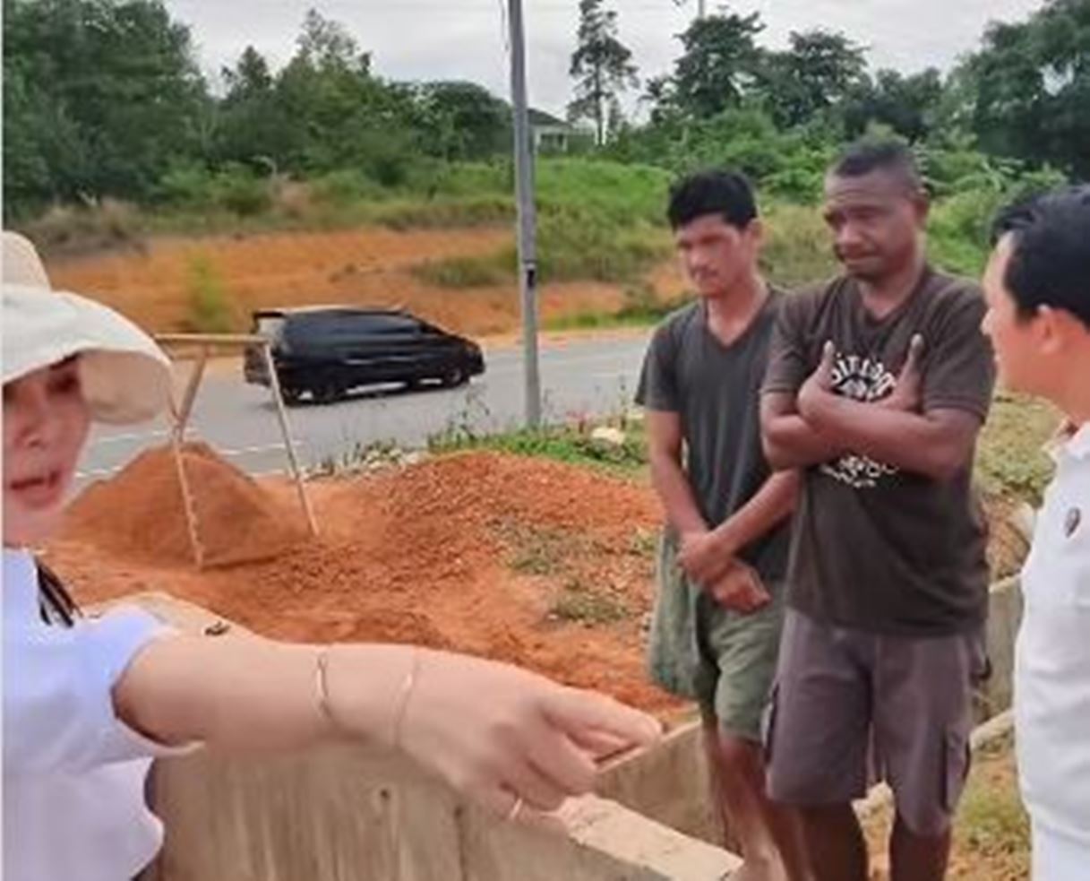 Wakil Wali Kota Batam Li Claudia Chandra sidak pencurian pasir ilegal di pinggir jalan