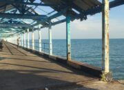 Kondisi jalan akses dermaga Pelabuhan Dabo Singkep yang hancur dan tidak terawat.