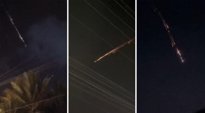 Penampakan benda bercahaya biru mirip meteor di langit Bandar Lampung 4 April 2026.