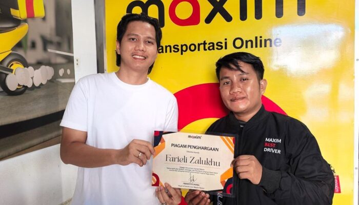 Maxim Batam Beri Penghargaan Driver yang Gagalkan Upaya Bunuh Diri Penumpang di Jembatan Barelang