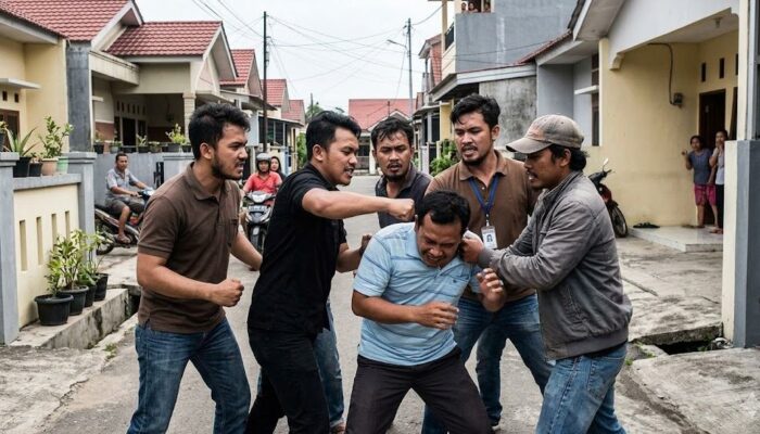 Hanya Karena Utang Rp300 Ribu, 5 Penagih Koperasi Keroyok Warga Tiban Batam hingga Babak Belur