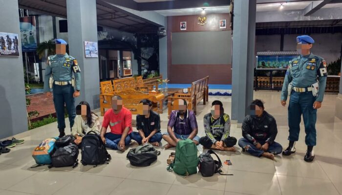 TNI AL Ringkus ABK dan 5 PMI Non-Prosedural di Jalur Tikus Coastal Area