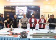 Kasat Reskrim Polresta Barelang Kompol M Debby Tri Andrestian rilis kasus pencurian kabel PLN dan fasilitas umum di Batam