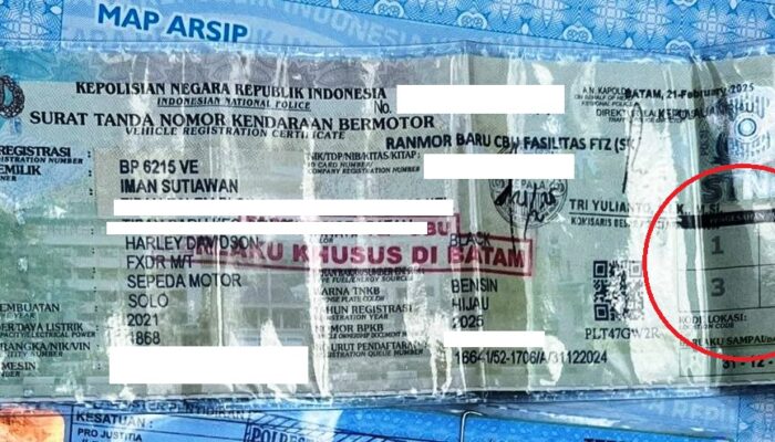 Bukan Cuma Helm dan SIM, Moge Ketua DPRD Kepri Ternyata Nunggak Pajak Sejak Februari