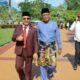 Ketua DPRD Batam Haji Muhammad Kamaluddin dan Wakil Ketua II Budi Mardiyanto saat mengikuti Upacara Hardiknas 2026 di Dataran Engku Putri.