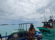 Kondisi perairan Pulau Laut Natuna lokasi hilangnya seorang warga saat mencari kepiting.