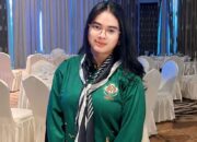 Ketua DPC Wantan HKTI Lingga Sartika Lia Apriana saat pelantikan di Batam