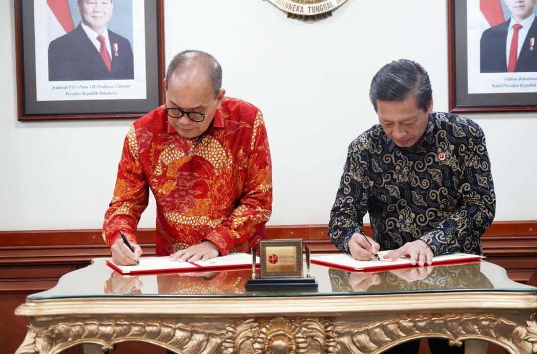 Penandatanganan kerja sama BP Batam dan BRIN di Jakarta untuk atasi krisis air Batam.