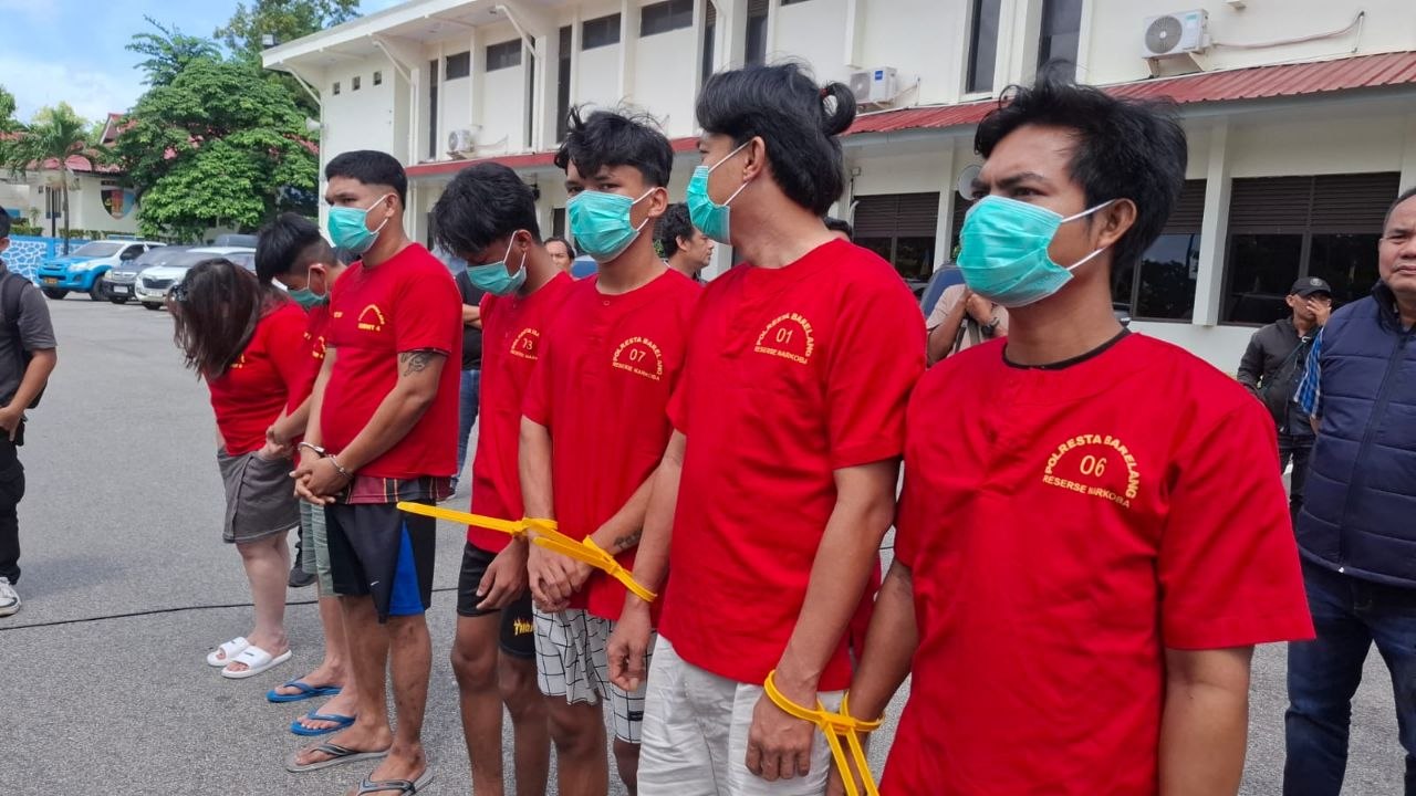 Tersangka kasus narkoba yang diringkus Polresta Barelang sejak Mei 2026.
