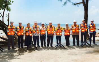 Prosesi pendaratan kabel bawah laut Nongsa Changi Cable NCC milik Telin dan BW Digital di Nongsa Digital Park Batam