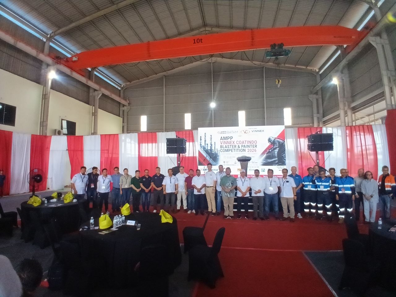 Suasana AMPP Vinnex Coatindo Blaster Painter Competition 2026 di PT Vinnex Coatindo Batam.