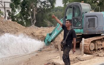 Pipa 800mm di Muka Kuning Bocor: Suplai Air Batam Centre hingga Barelang Mati Total