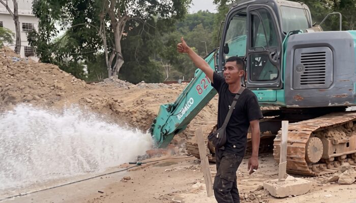 Pipa 800mm di Muka Kuning Bocor: Suplai Air Batam Centre hingga Barelang Mati Total