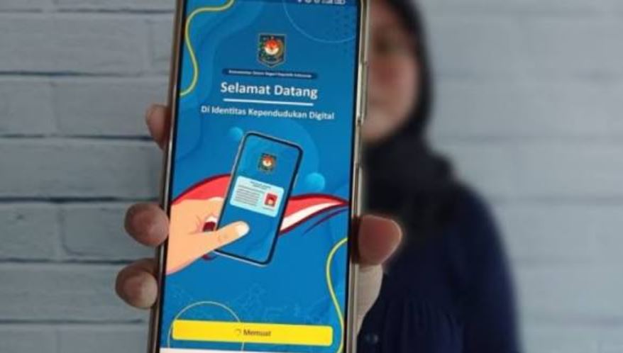 Tampilan aplikasi Identitas Kependudukan Digital IKD pada smartphone.