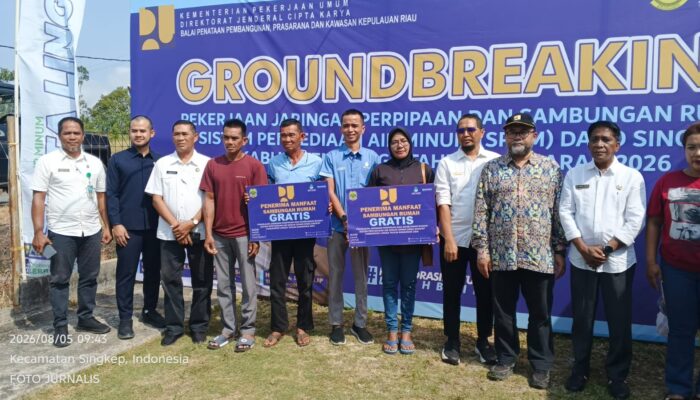 Groundbreaking SPAM Dabo Singkep, Kementerian PU dan Perumda Tirta Lingga Perluas Akses Air Minum Bersih