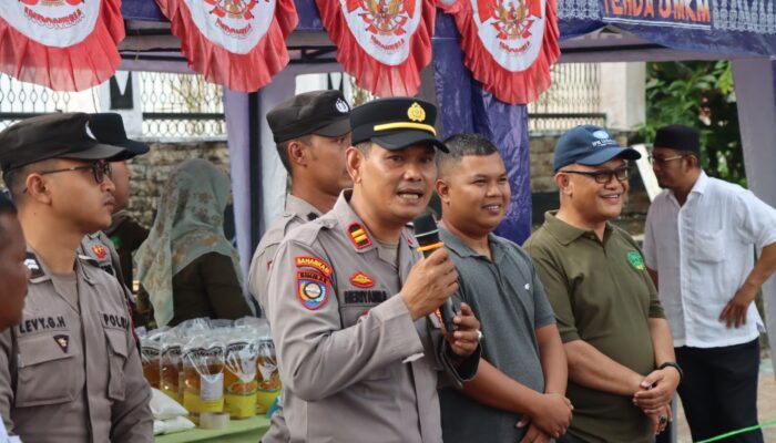 Keren! Kolaborasi Polres Lingga Berbuah Manfaat, Ratusan Warga Serbu Pangan Murah dan Cek Kesehatan Gratis