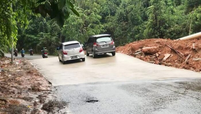 Jalan Menuju Sei Ladi Terkendala Pergerakan Tanah, BP Batam Evaluasi Penanganan Beton Terangkat