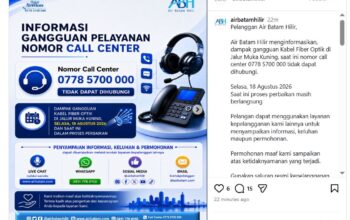Kolom komentar Instagram Air Batam Hilir dibatasi.