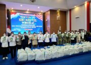 Pemusnahan barang bukti ketamin 1,3 ton oleh TNI AL dan BNN di Batam.