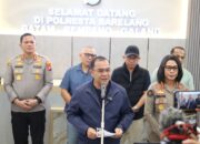 Konferensi pers Bareskrim Polri dan Polda Kepri terkait penggerebekan kasino di Nagoya Batam.