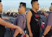 Tangkapan layar video viral adu mulut pengacara dan oknum pemuda setempat terkait pungli parkir di Jembatan 2 Barelang Batam.