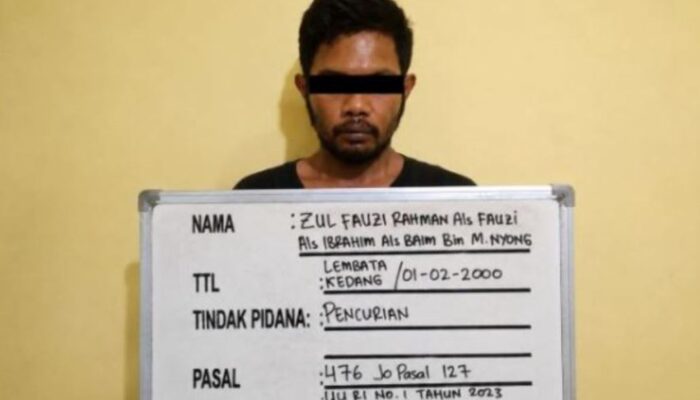 Residivis Maling Sound System 2 Masjid di Bintan Dibekuk Usai 3 Minggu Buron ke Pulau Kelong