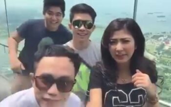Tangkap layar video Ayu Aulia di Marina Bay Sands bersama pria diduga Bupati Bintan Roby Kurniawan