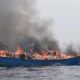 Kapal Barang KM Laut Jaya 3 Terbakar di Perairan Anambas, 4 ABK Selamat Usai 1,5 Jam Mengapung