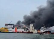 Detik-Detik KMP Batumandi Terbakar Jelang Sandar di Merak, Begini Nasib Penumpangnya