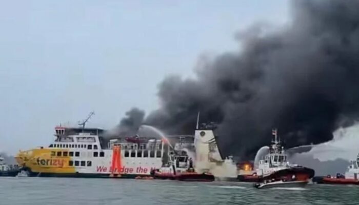 Detik-Detik KMP Batumandi Terbakar Jelang Sandar di Merak, Begini Nasib Penumpangnya