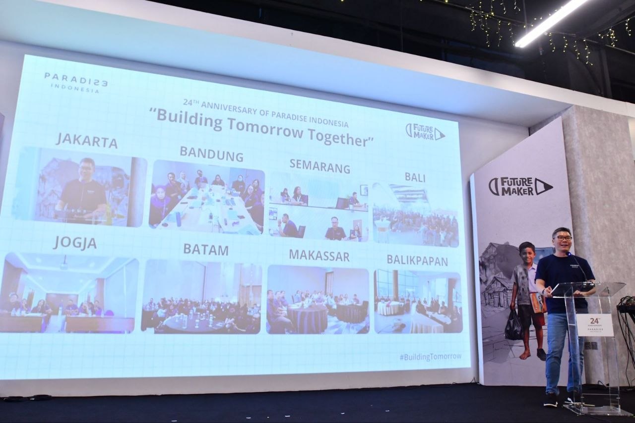 Peluncuran program Future Maker dalam rangka HUT ke-24 Paradise Indonesia untuk pendidikan inklusif dan keberlanjutan.