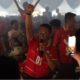 Walikota Batam Amsakar Achmad menonton bersama ribuan warga di Dataran Engku Putri saat laga final FIFA ASEAN Cup 2026.